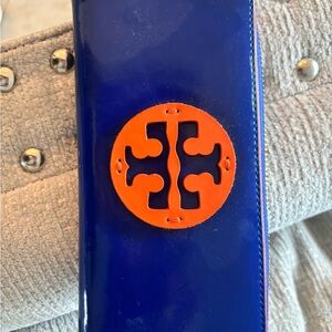 Tory Burch Blue and Orange Key Holder